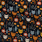 Kitten Meadow Pattern 3 Fleece Fabric — fleece fabric folded close-up preview (mv-fleece-v1:lying)