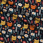 Kitten Meadow Pattern 7 Fleece Fabric — fleece fabric folded close-up preview (mv-fleece-v1:lying)
