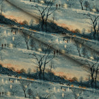 Lamplight Snowfall Pattern 11 Fleece Fabric — fleece fabric folded close-up preview (mv-fleece-v1:lying)