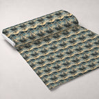 Lamplight Snowfall Pattern 14 Fleece Fabric — fleece fabric unrolled bolt preview (mv-fleece-v1:bolt)