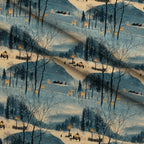 Lamplight Snowfall Pattern 15 Fleece Fabric — fleece fabric folded close-up preview (mv-fleece-v1:lying)