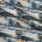 Lamplight Snowfall Pattern 19 Fleece Fabric — fleece fabric folded close-up preview (mv-fleece-v1:lying)