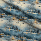 Lamplight Snowfall Pattern 2 Fleece Fabric — fleece fabric folded close-up preview (mv-fleece-v1:lying)