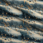 Lamplight Snowfall Pattern 4 Fleece Fabric — fleece fabric folded close-up preview (mv-fleece-v1:lying)