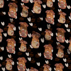 Latte Lane Pattern 10 Fleece Fabric — fleece fabric folded close-up preview (mv-fleece-v1:lying)