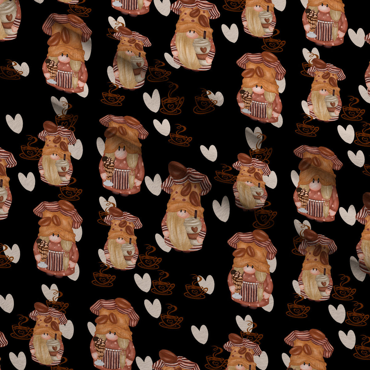 Latte Lane Pattern 10 Fleece Fabric — fleece fabric folded close-up preview (mv-fleece-v1:lying)