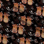 Latte Lane Pattern 4 Fleece Fabric — fleece fabric folded close-up preview (mv-fleece-v1:lying)