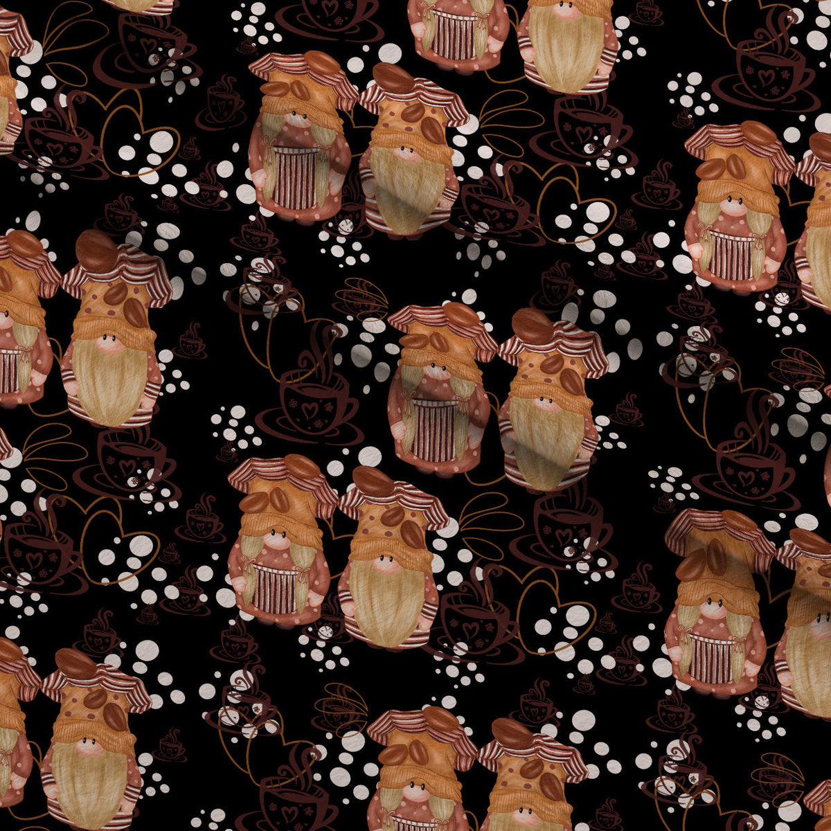 Latte Lane Pattern 4 Fleece Fabric — fleece fabric folded close-up preview (mv-fleece-v1:lying)