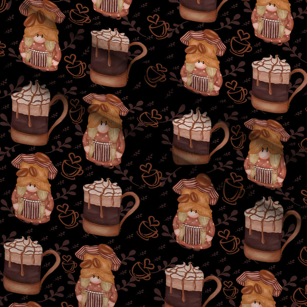 Latte Lane Pattern 6 Fleece Fabric — fleece fabric folded close-up preview (mv-fleece-v1:lying)