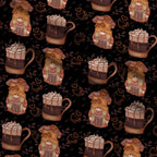 Latte Lane Pattern 6 Fleece Fabric — fleece fabric folded close-up preview (mv-fleece-v1:lying)