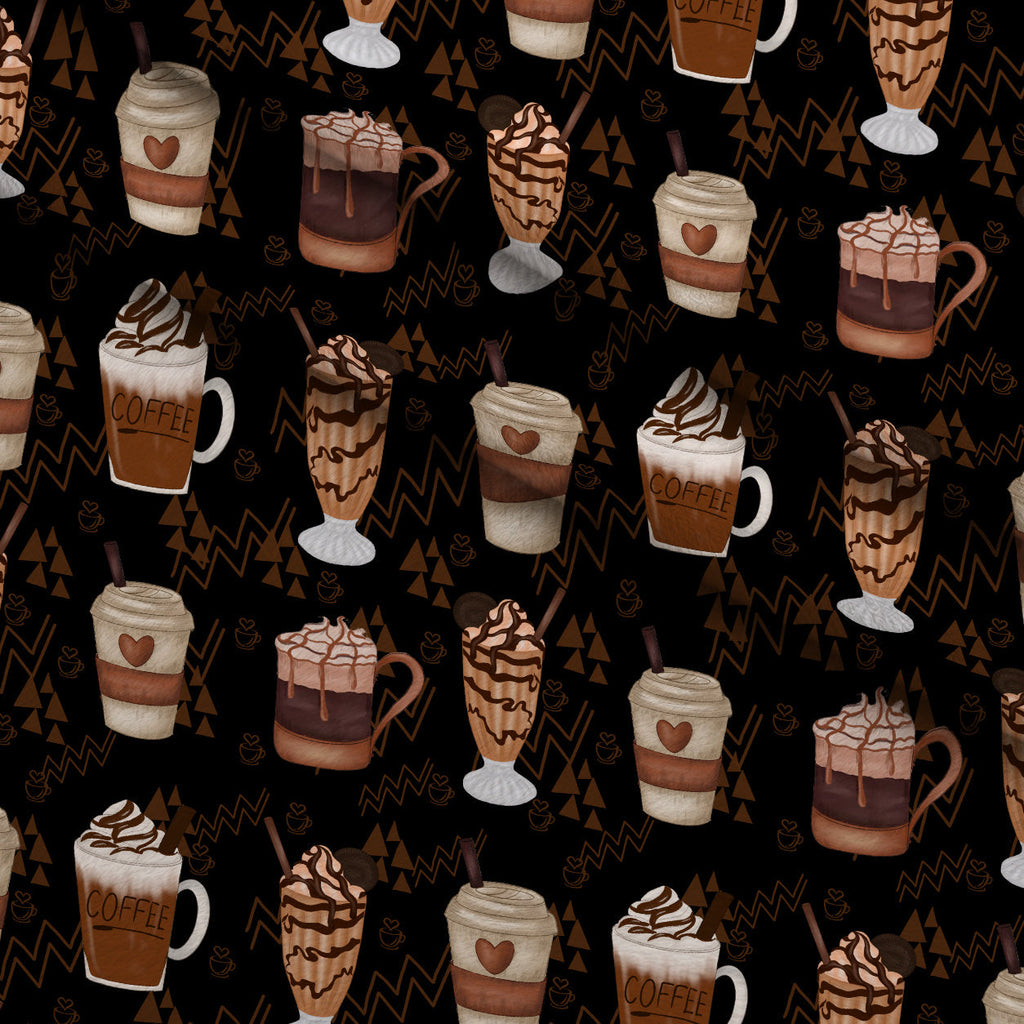 Latte Lane Pattern 7 Fleece Fabric — fleece fabric folded close-up preview (mv-fleece-v1:lying)