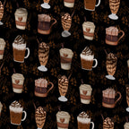 Latte Lane Pattern 7 Fleece Fabric — fleece fabric folded close-up preview (mv-fleece-v1:lying)