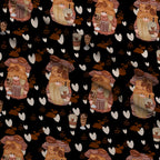 Latte Lane Pattern 8 Fleece Fabric — fleece fabric folded close-up preview (mv-fleece-v1:lying)