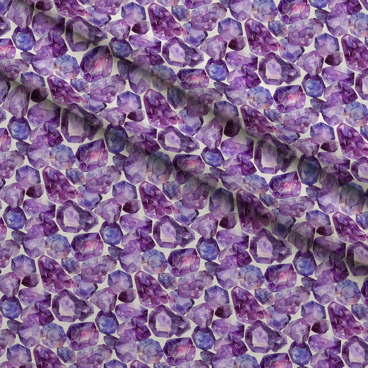 Lavender Crystals Pattern 2 Fleece Fabric — fleece fabric folded close-up preview (mv-fleece-v1:lying)
