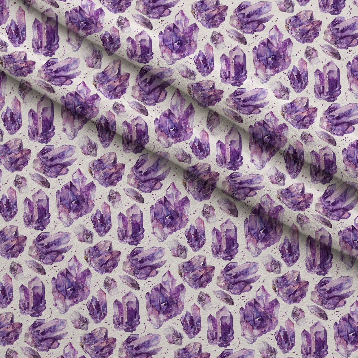 Lavender Crystals Pattern 3 Fleece Fabric — fleece fabric folded close-up preview (mv-fleece-v1:lying)