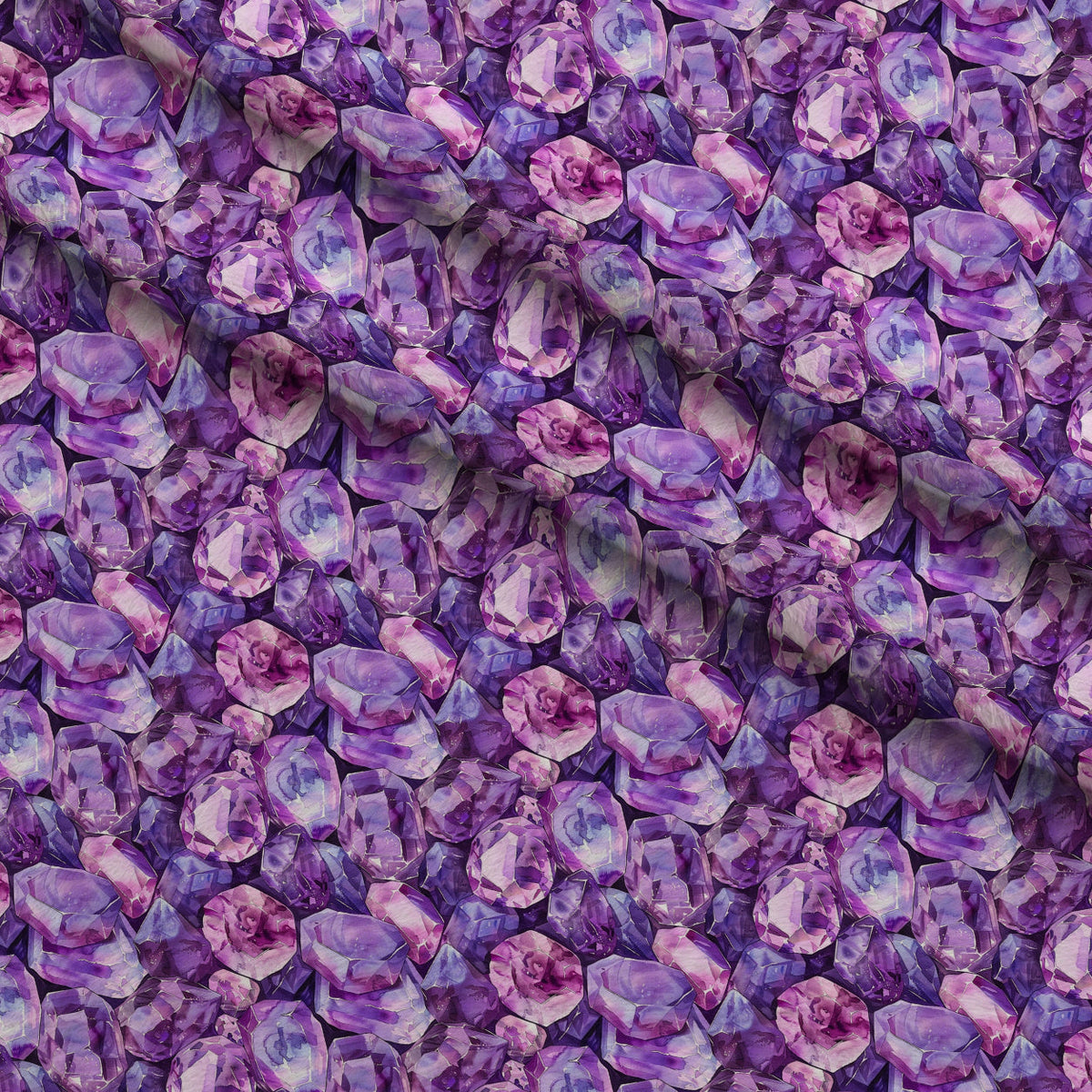 Lavender Crystals Pattern 6 Fleece Fabric — fleece fabric folded close-up preview (mv-fleece-v1:lying)