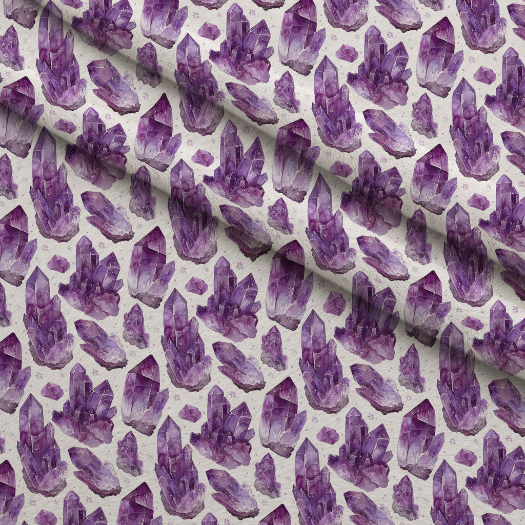 Lavender Crystals Pattern 7 Fleece Fabric — fleece fabric folded close-up preview (mv-fleece-v1:lying)