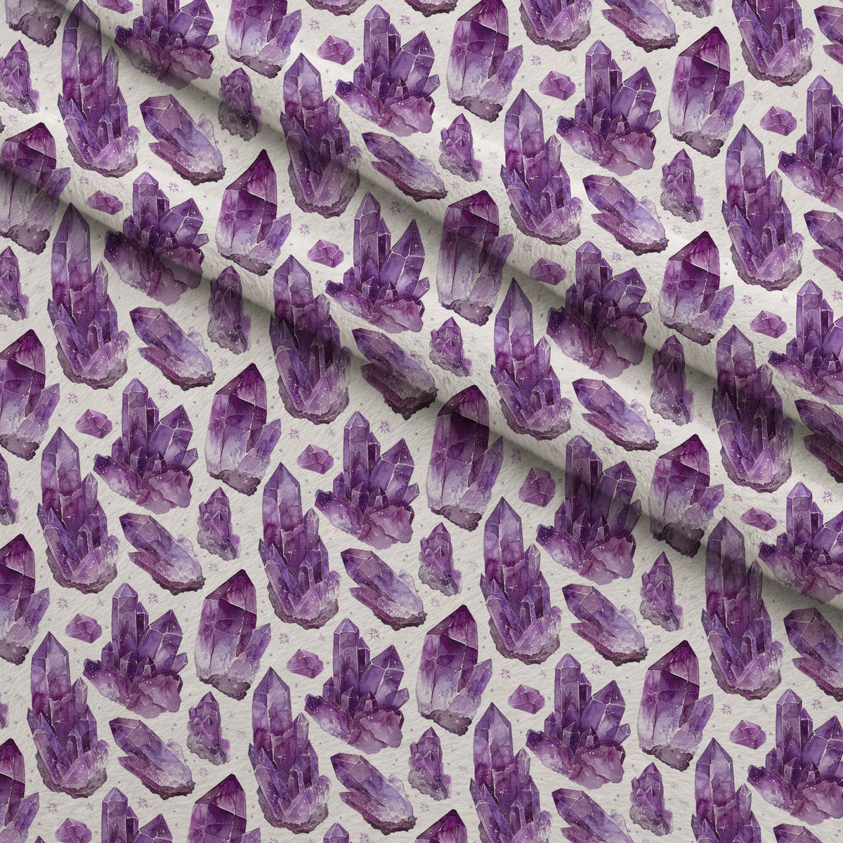 Lavender Crystals Pattern 7 Fleece Fabric — fleece fabric folded close-up preview (mv-fleece-v1:lying)