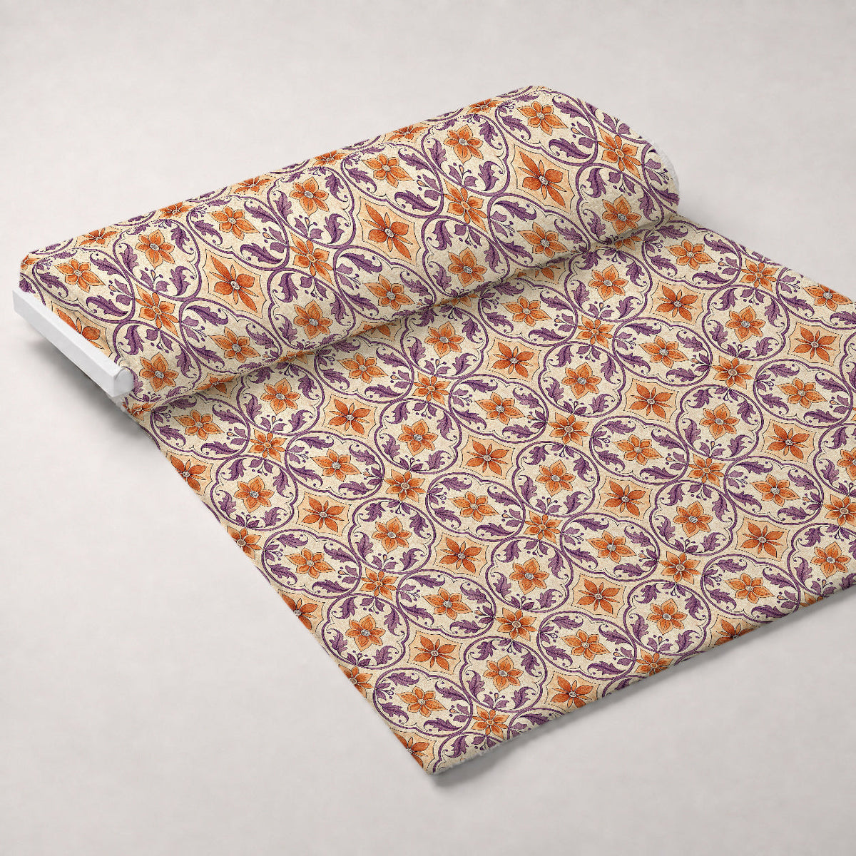 Lavender Lattice Pattern 12 Fleece Fabric — fleece fabric unrolled bolt preview (mv-fleece-v1:bolt)