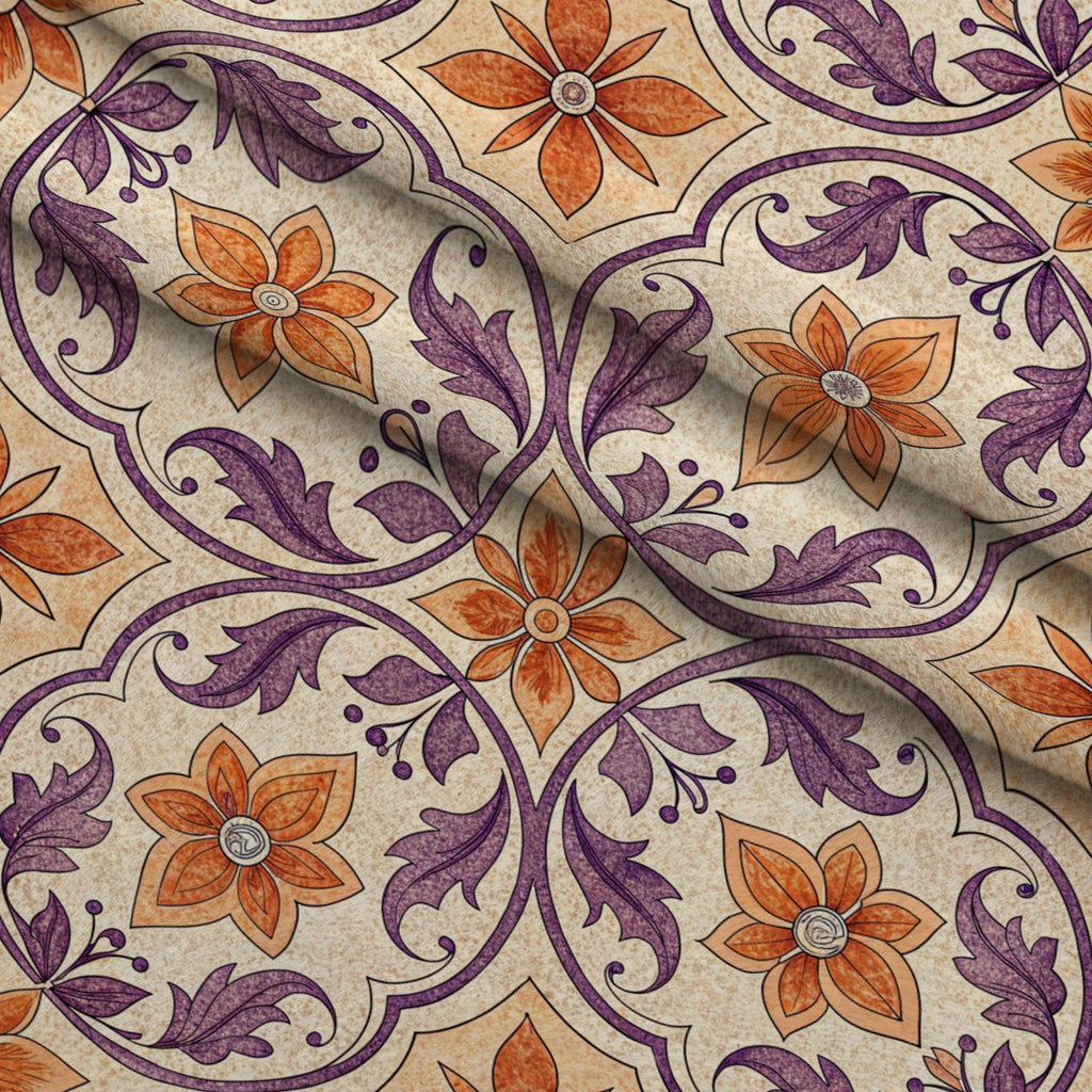Lavender Lattice Pattern 12 Fleece Fabric — fleece fabric folded close-up preview (mv-fleece-v1:lying)