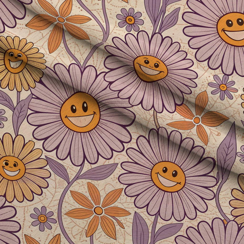 Lavender Lattice Pattern 9 Fleece Fabric — fleece fabric folded close-up preview (mv-fleece-v1:lying)