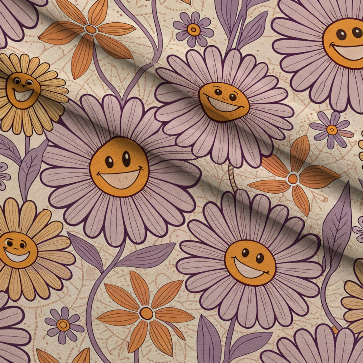 Lavender Lattice Pattern 9 Fleece Fabric — fleece fabric folded close-up preview (mv-fleece-v1:lying)