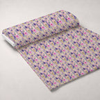 Lavender Meadow Pattern 1 Fleece Fabric — fleece fabric unrolled bolt preview (mv-fleece-v1:bolt)