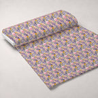 Lavender Meadow Pattern 2 Fleece Fabric — fleece fabric unrolled bolt preview (mv-fleece-v1:bolt)