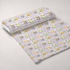 Lavender Teacups Pattern 2 Fleece Fabric — fleece fabric unrolled bolt preview (mv-fleece-v1:bolt)