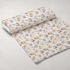 Lavender Teacups Pattern 3 Fleece Fabric — fleece fabric unrolled bolt preview (mv-fleece-v1:bolt)