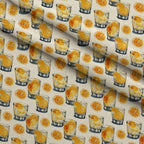Lemon Drop Soiree Pattern 1 Fleece Fabric — fleece fabric folded close-up preview (mv-fleece-v1:lying)