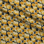 Lemon Drop Soiree Pattern 4 Fleece Fabric — fleece fabric folded close-up preview (mv-fleece-v1:lying)