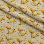 Lemon Drop Soiree Pattern 6 Fleece Fabric — fleece fabric folded close-up preview (mv-fleece-v1:lying)