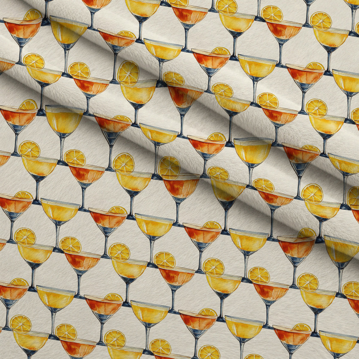 Lemon Drop Soiree Pattern 8 Fleece Fabric — fleece fabric folded close-up preview (mv-fleece-v1:lying)