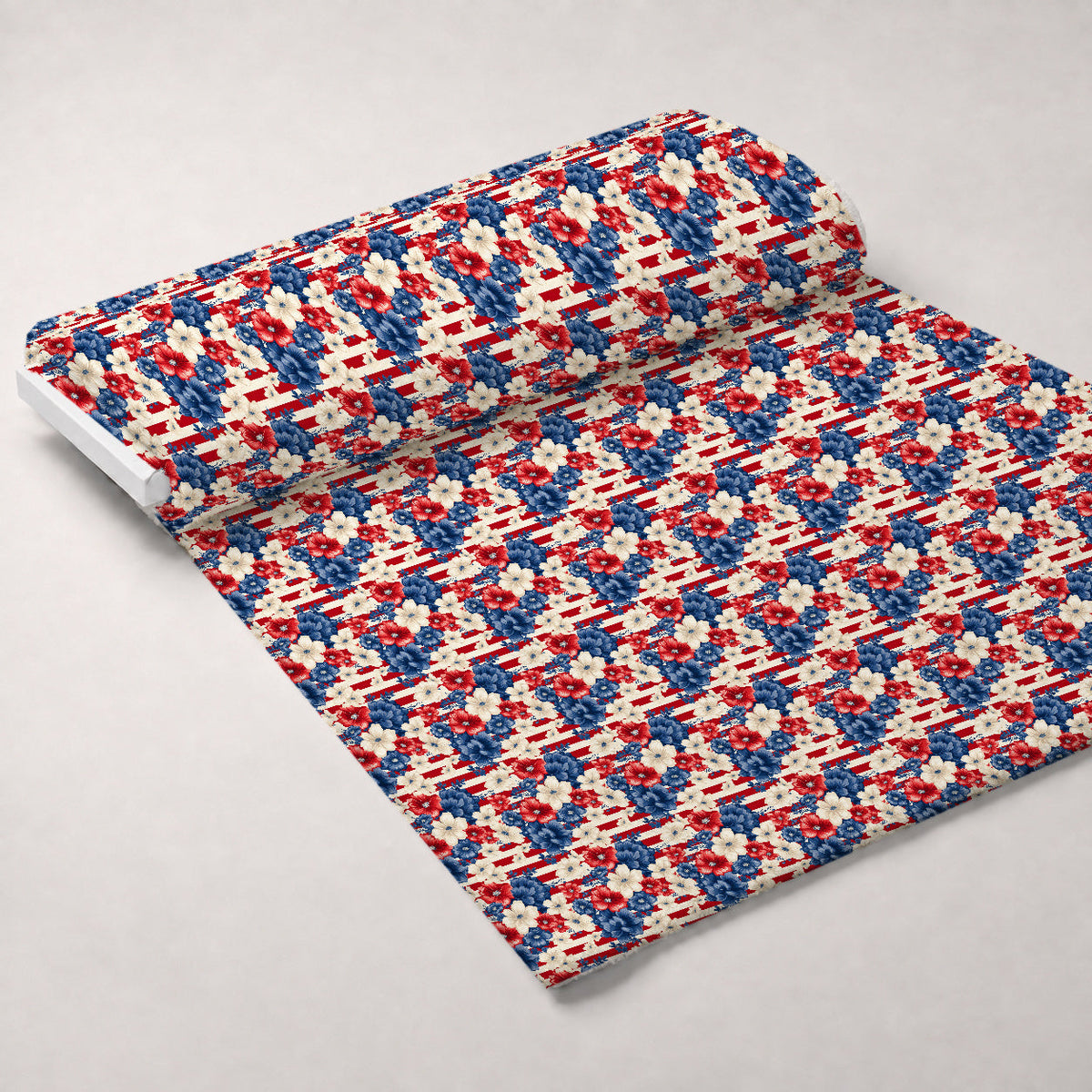 Liberty Blooms Pattern 11 Fleece Fabric — fleece fabric unrolled bolt preview (mv-fleece-v1:bolt)