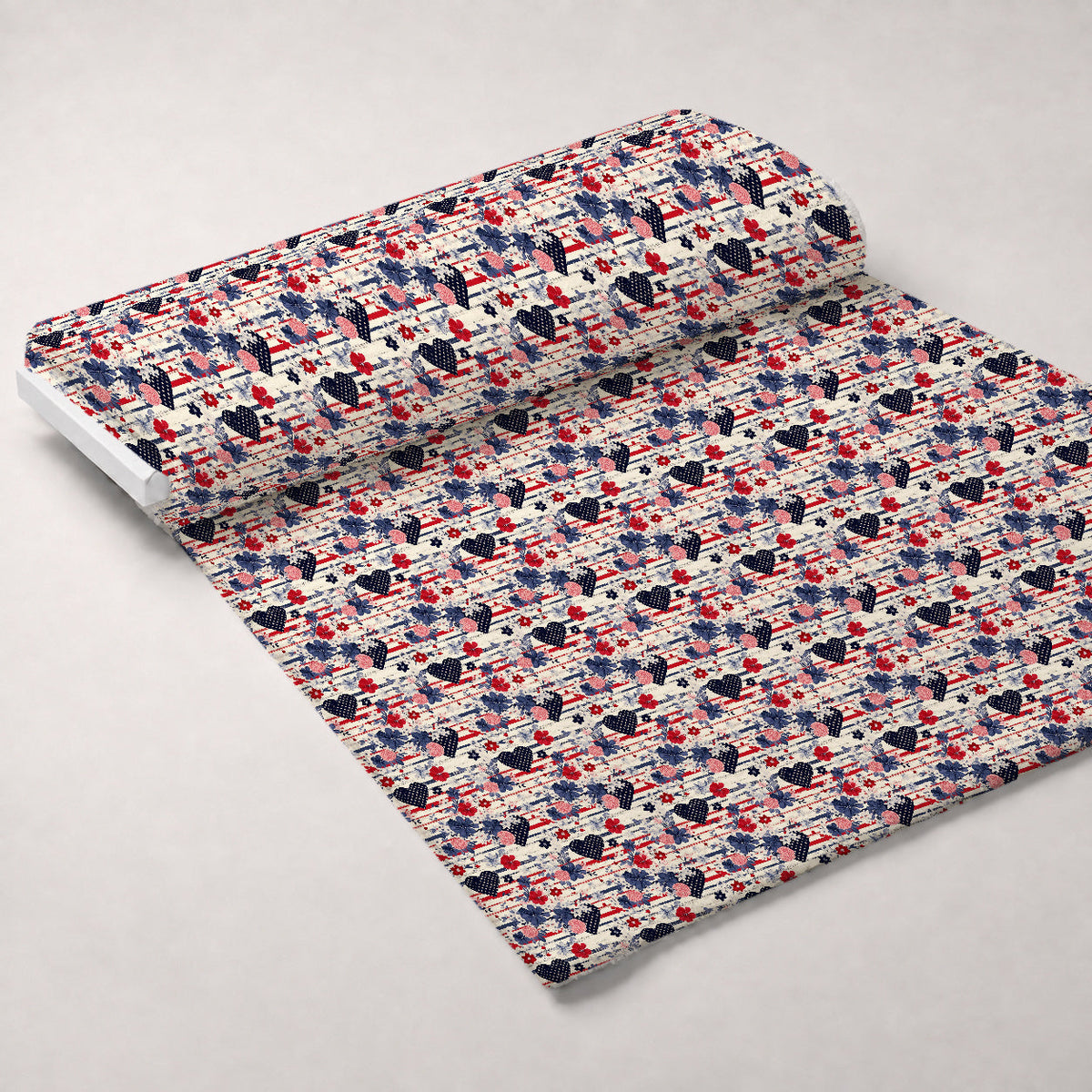Liberty Blooms Pattern 12 Fleece Fabric — fleece fabric unrolled bolt preview (mv-fleece-v1:bolt)