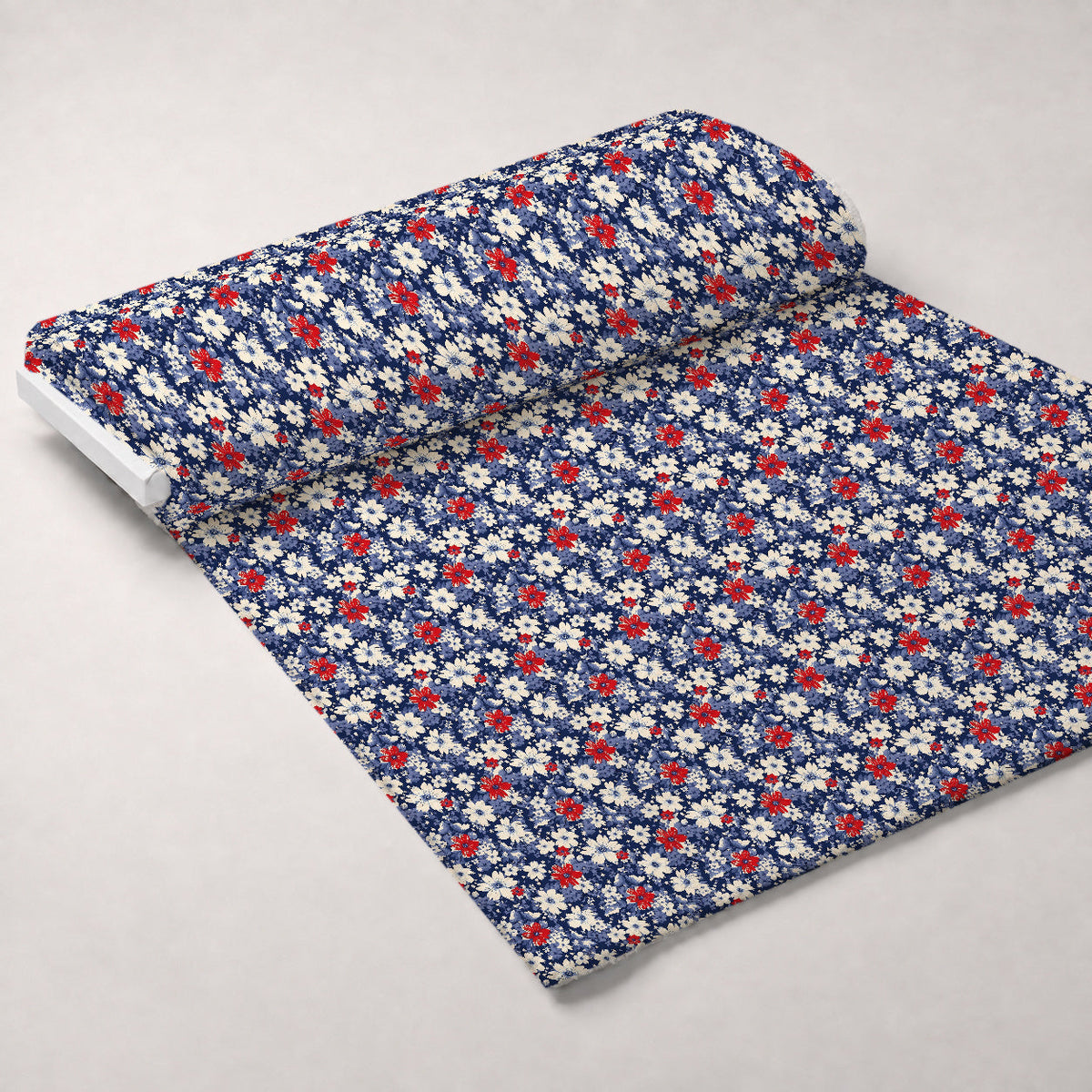 Liberty Blooms Pattern 6 Fleece Fabric — fleece fabric unrolled bolt preview (mv-fleece-v1:bolt)