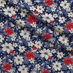 Liberty Blooms Pattern 6 Fleece Fabric — fleece fabric folded close-up preview (mv-fleece-v1:lying)