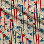 Liberty Blooms Pattern 7 Fleece Fabric — fleece fabric folded close-up preview (mv-fleece-v1:lying)