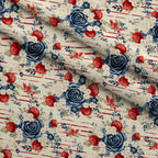 Liberty Blooms Pattern 9 Fleece Fabric — fleece fabric folded close-up preview (mv-fleece-v1:lying)