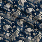 Liberty Eagles Pattern 1 Fleece Fabric — fleece fabric folded close-up preview (mv-fleece-v1:lying)