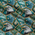 Liberty Eagles Pattern 2 Fleece Fabric — fleece fabric folded close-up preview (mv-fleece-v1:lying)