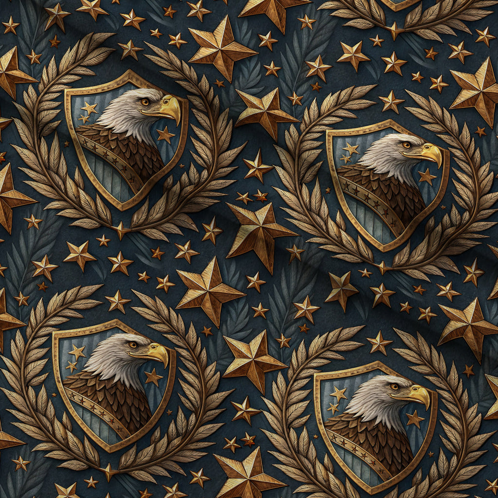 Liberty Eagles Pattern 8 Fleece Fabric — fleece fabric folded close-up preview (mv-fleece-v1:lying)