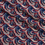 Liberty Waves Pattern 3 Fleece Fabric — fleece fabric folded close-up preview (mv-fleece-v1:lying)