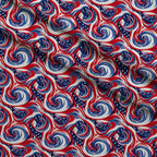 Liberty Waves Pattern 4 Fleece Fabric — fleece fabric folded close-up preview (mv-fleece-v1:lying)
