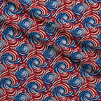 Liberty Waves Pattern 6 Fleece Fabric — fleece fabric folded close-up preview (mv-fleece-v1:lying)