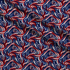 Liberty Waves Pattern 7 Fleece Fabric — fleece fabric folded close-up preview (mv-fleece-v1:lying)