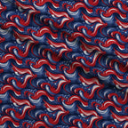 Liberty Waves Pattern 8 Fleece Fabric — fleece fabric folded close-up preview (mv-fleece-v1:lying)
