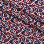 Liberty Waves Pattern 9 Fleece Fabric — fleece fabric folded close-up preview (mv-fleece-v1:lying)