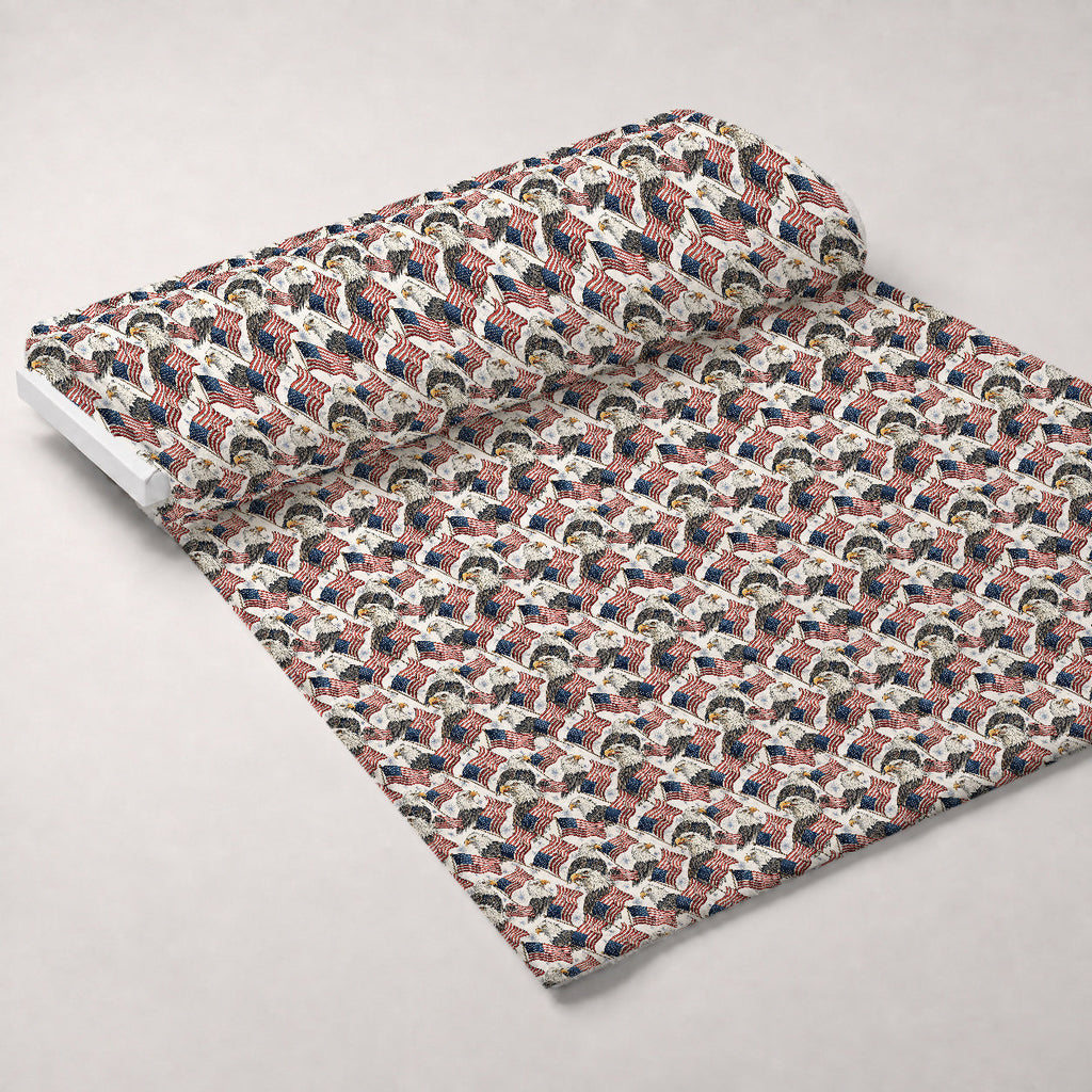 Liberty Wings Pattern 2 Fleece Fabric — fleece fabric unrolled bolt preview (mv-fleece-v1:bolt)